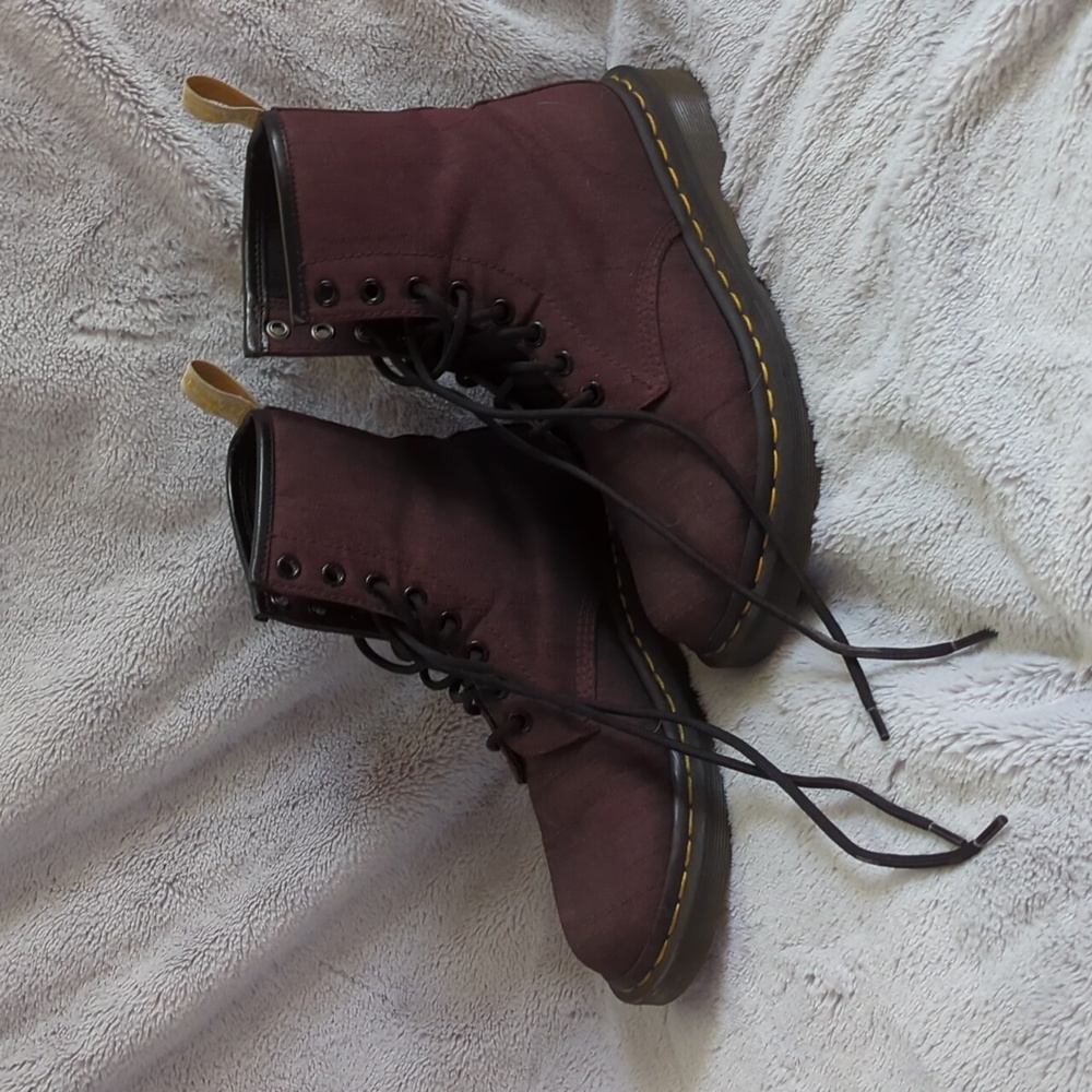 Women's Red Vegan Castel Dr. Martens